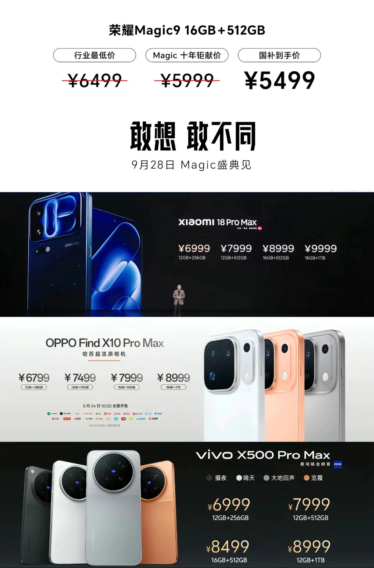 荣耀magic9这个价格是要掀桌子吗？16+512G竟然只要5499？？？比友商