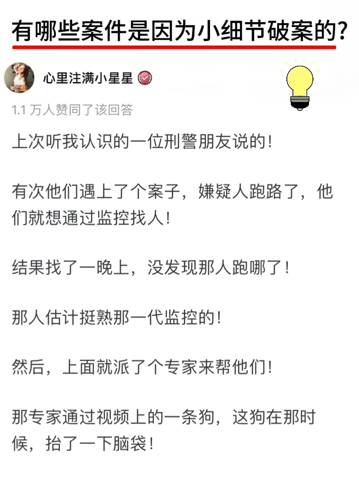 有哪些案件是因为小细节破案的？