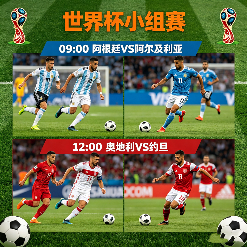 世界杯🏆明日精彩对决世界杯 09:00 阿根廷 🇦🇷VS 阿尔及利亚🇩?