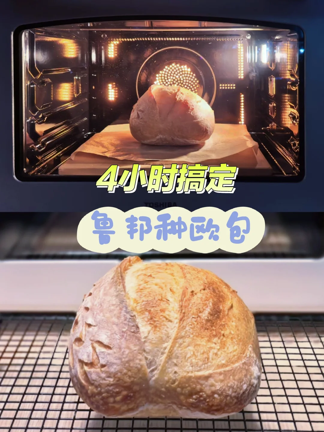 巧用面包机，4小时搞定鲁邦种欧包🥖
