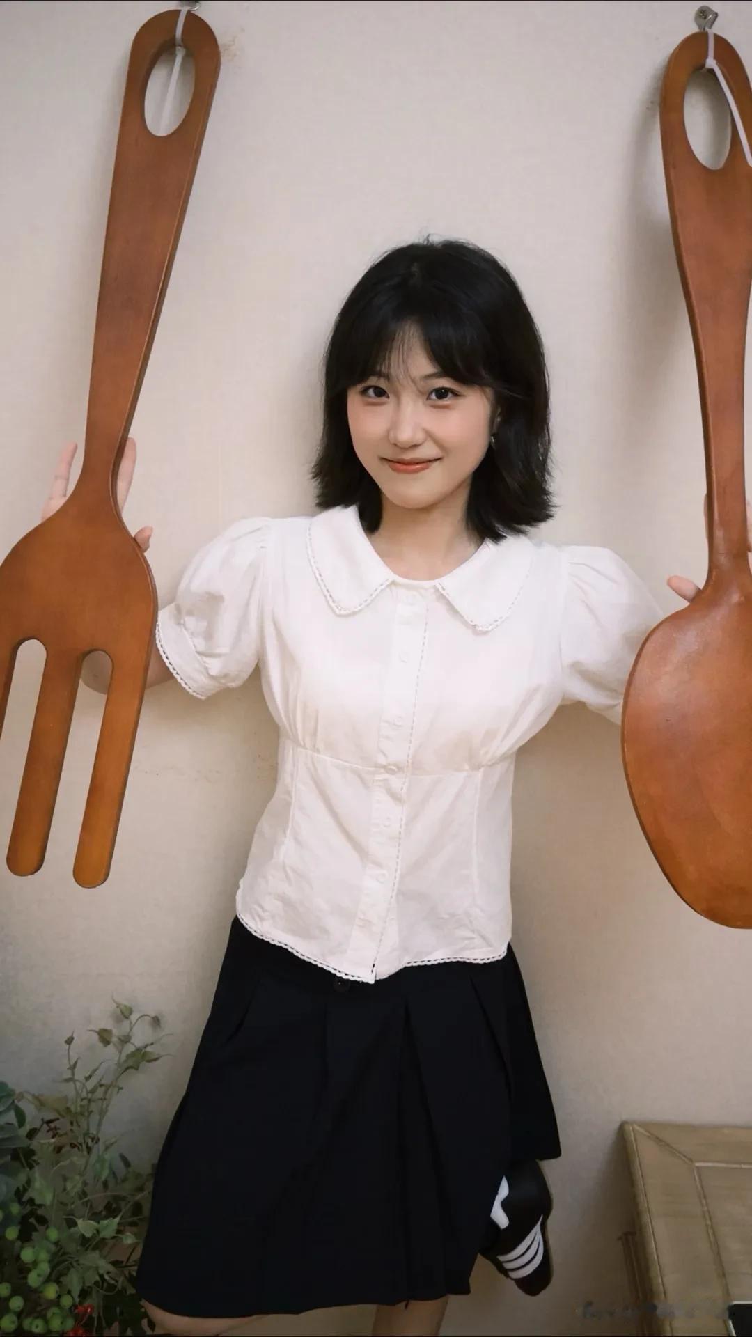 甜妹女孩，温柔治愈系微笑，
瞬间融化所有疲惫。  
甜妹日常，简单穿搭，
甜美笑