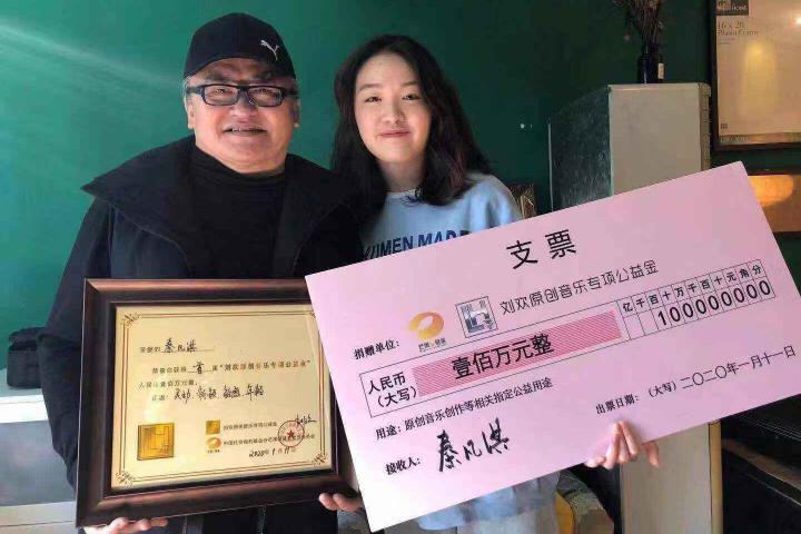 2019年，刘欢捐款2000万，成立“刘欢原创音乐公益金”，每年1月11日，用其