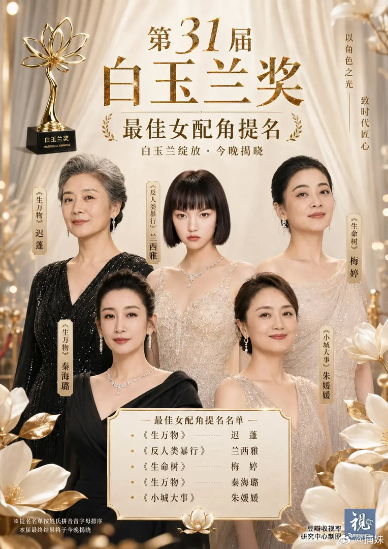 白玉兰内场好紧张，跟自己要参加高考一样