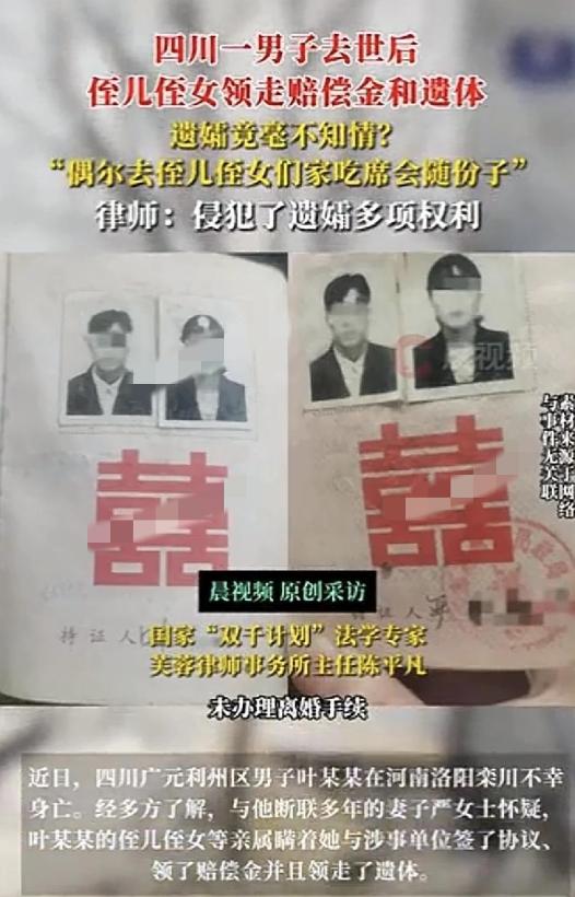四川广元上门女婿叶某，自儿子出生后，就去外地打工，之后失联，儿子被妻子抚养长大，