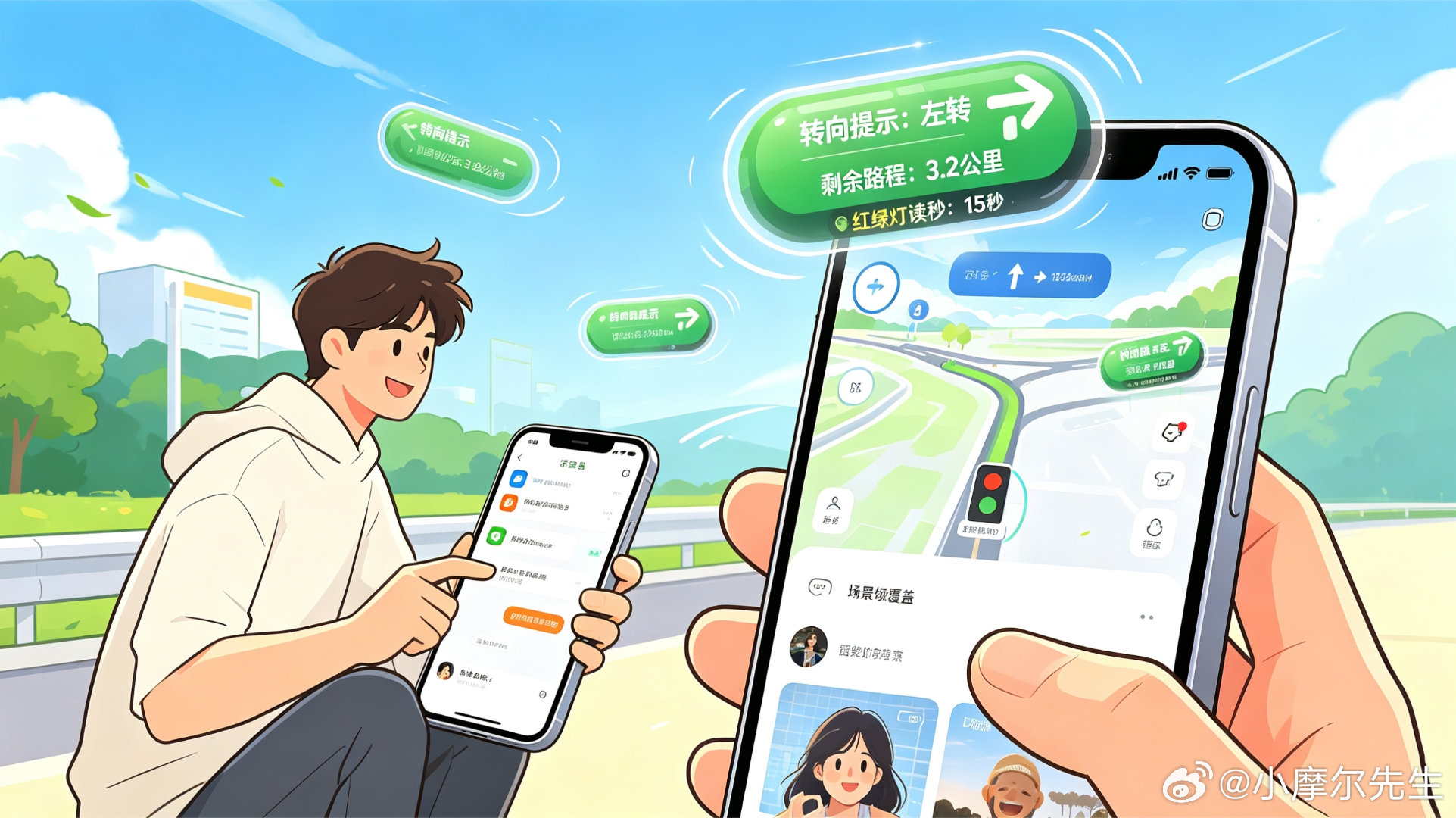 跑通勤终于不用在导航和聊天APP之间反复横跳了🚗 这次MagicOS更新直接把