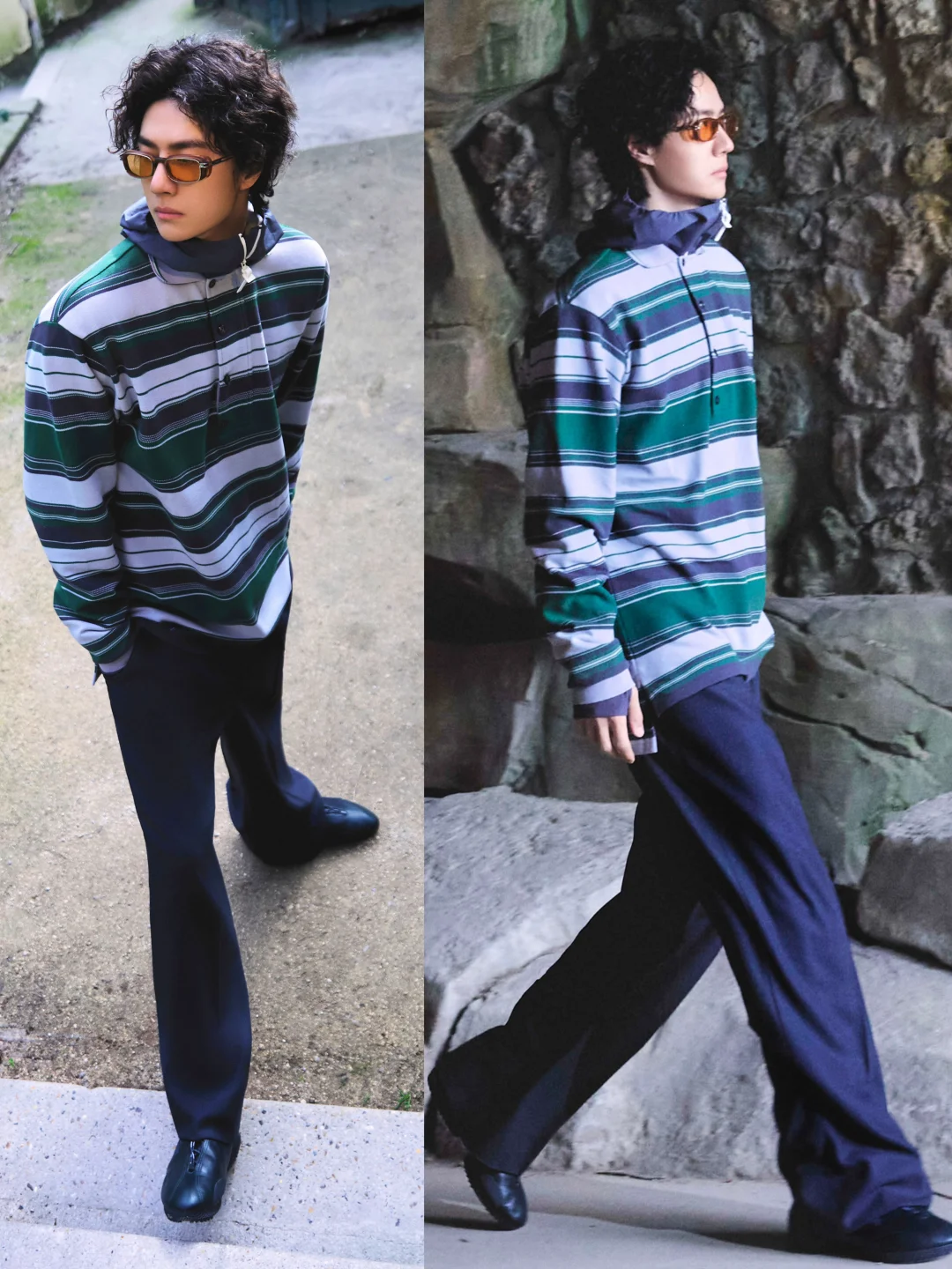 王一博看秀造型来了，真的好会拍！