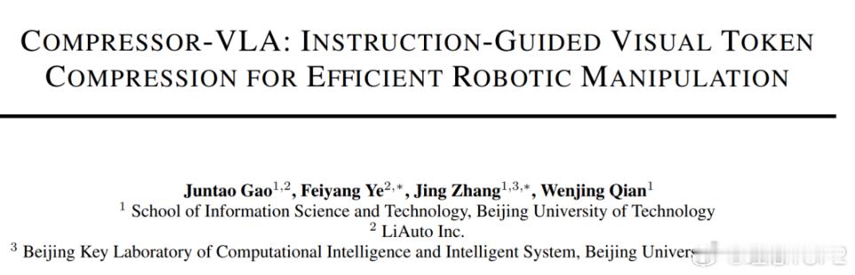 理想连发两篇VLA机器人论文2025年11月24日理想发布Compressor-
