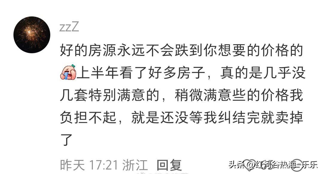 一网友谈上半年看房的感受：