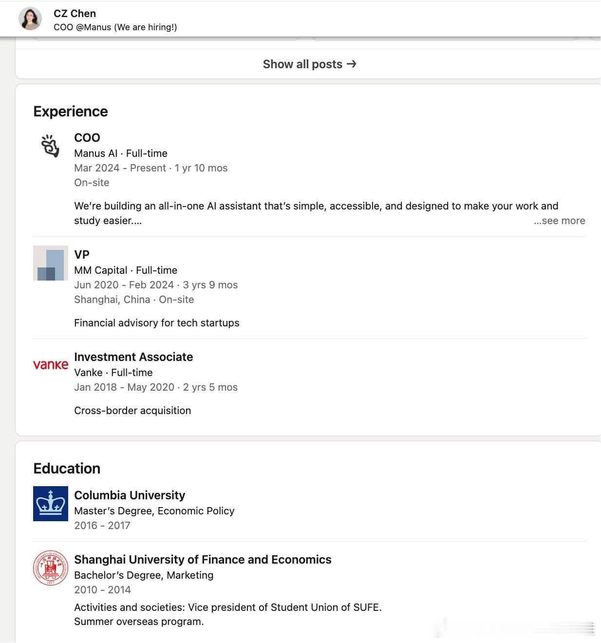 manus的coo加入公司一年，喜提了meta 数十亿美金收购，全公司直接财务自