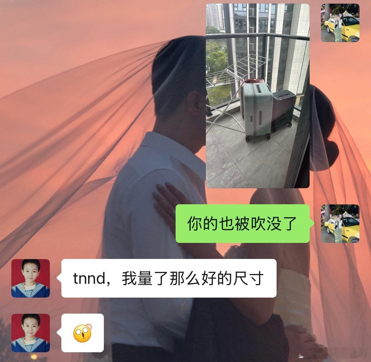 最近深圳狂风暴雨，我给放阳台上的行李箱买了个罩子，结果被狂风吹走了……鸿哥嘲笑我