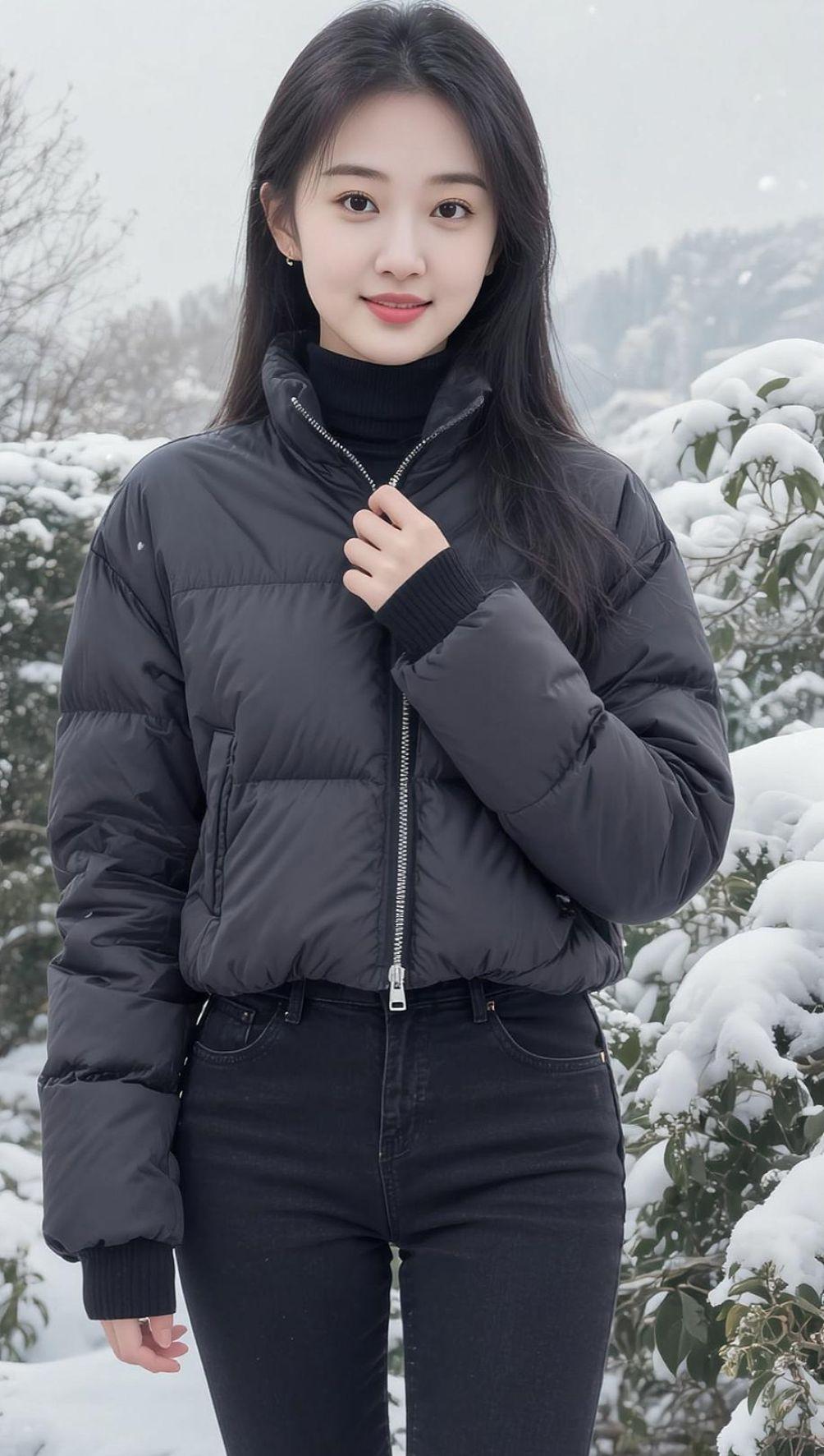 AI冬日清透照 抖音ai创作 高颜值