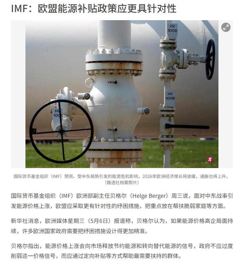 警报拉响！IMF也坐不住了！国际货币基金组织（IMF）欧洲部副主任贝格尔周三紧急