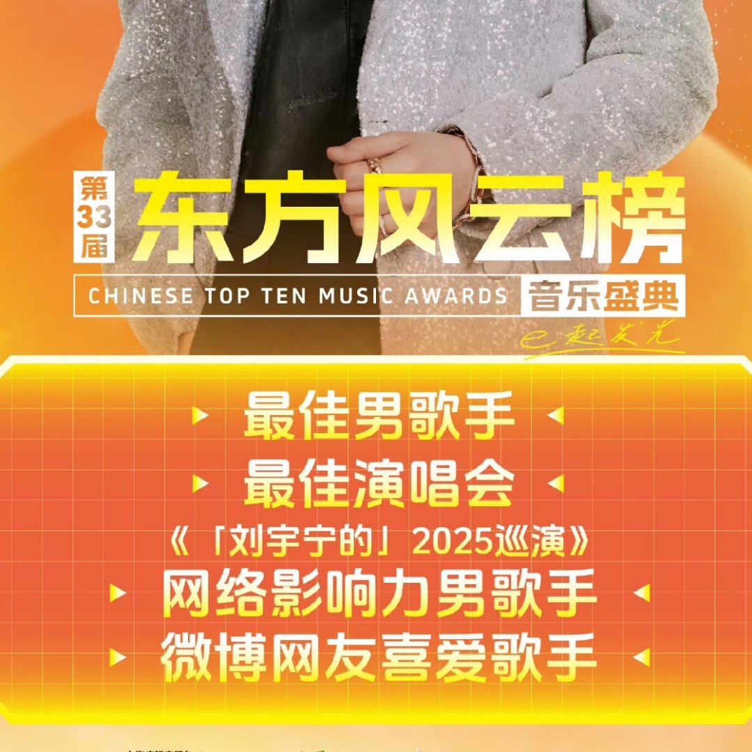 四项，刘宇宁牛逼东方风云榜
