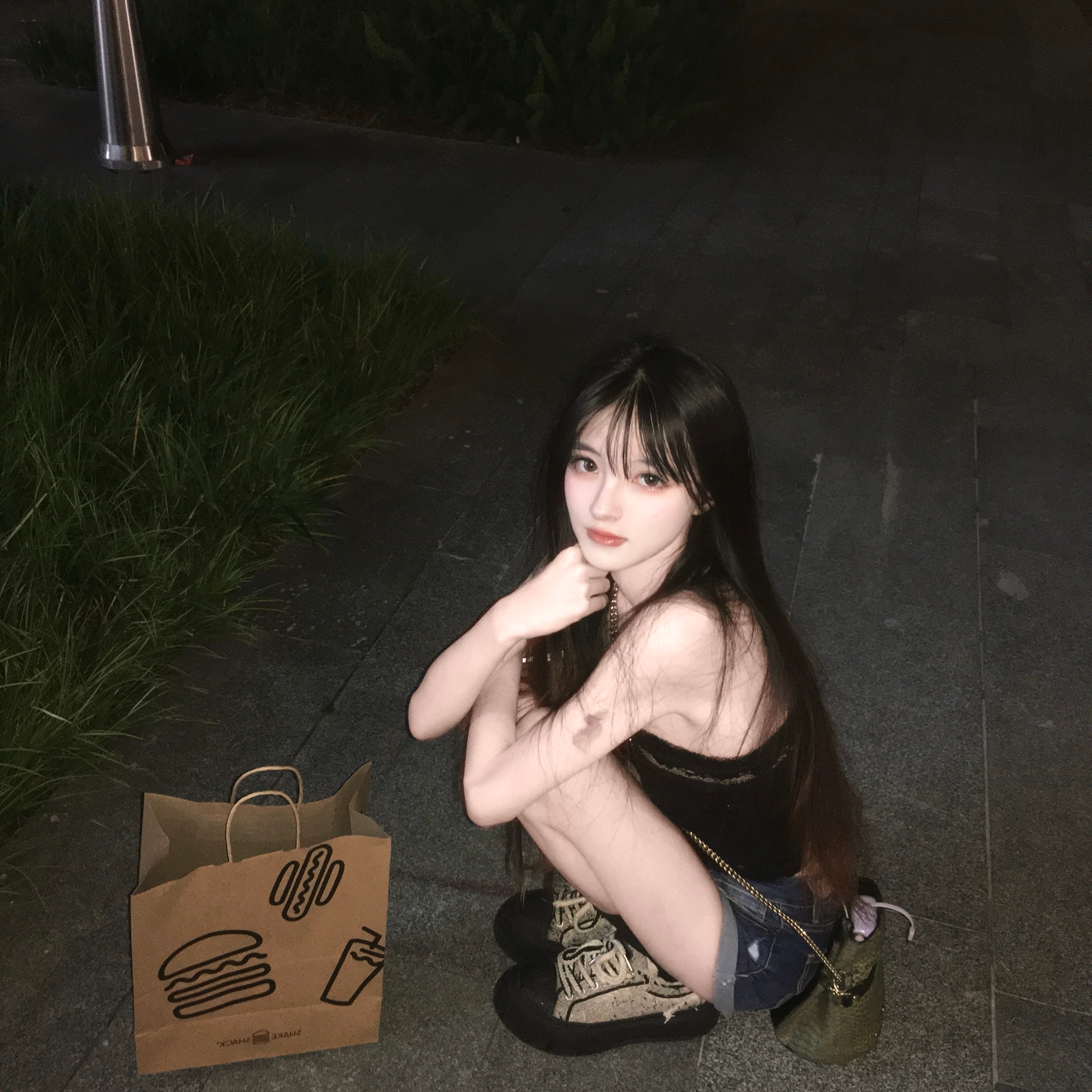 我蹲 