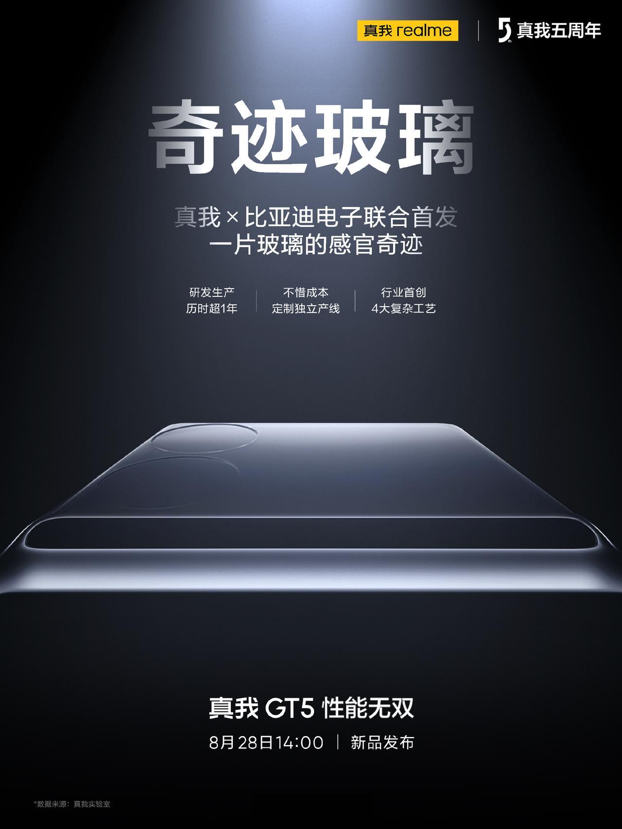 realme 和 比亚迪电子 联合搞了个「奇迹玻璃」，说是研发生产历时超过一年，