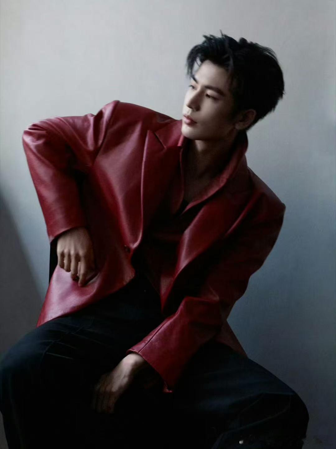 张凌赫穿红皮衣好权威 ​​​这个张凌赫帅的太有攻击性啦！！！大浓颜对我的眼睛很好