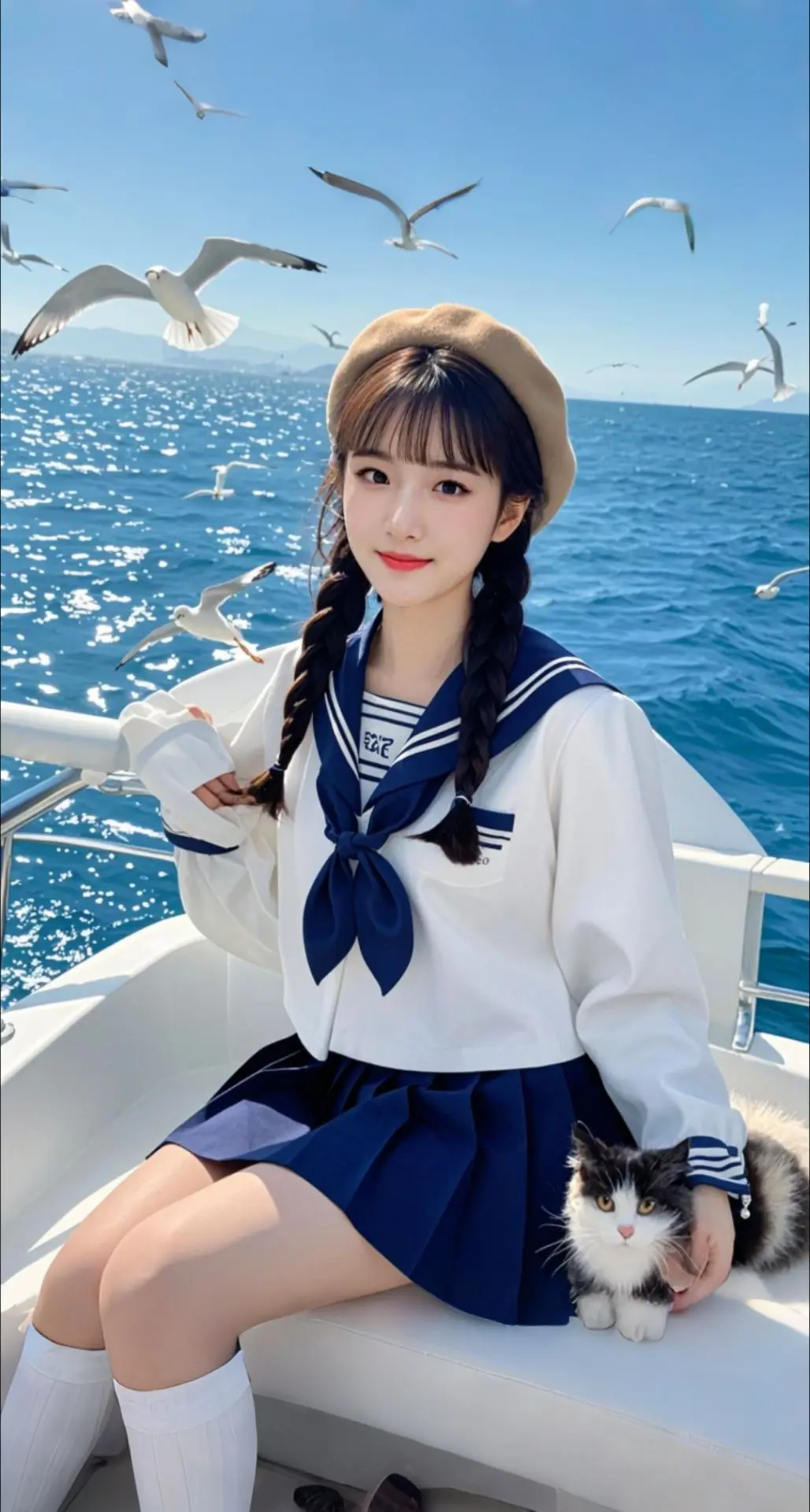 AI扩图 AI碧海撸猫