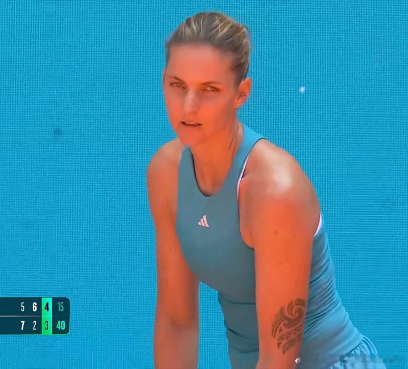 卡·普利斯科娃！！！永远的神！！！马德里1000赛第三轮对阵“Top20质检员”