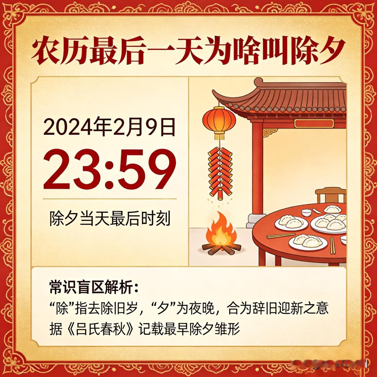 “除夕”为啥叫除夕？今天才明白，原来我们差点被“夕”骗了！

咱们都在说“除夕快