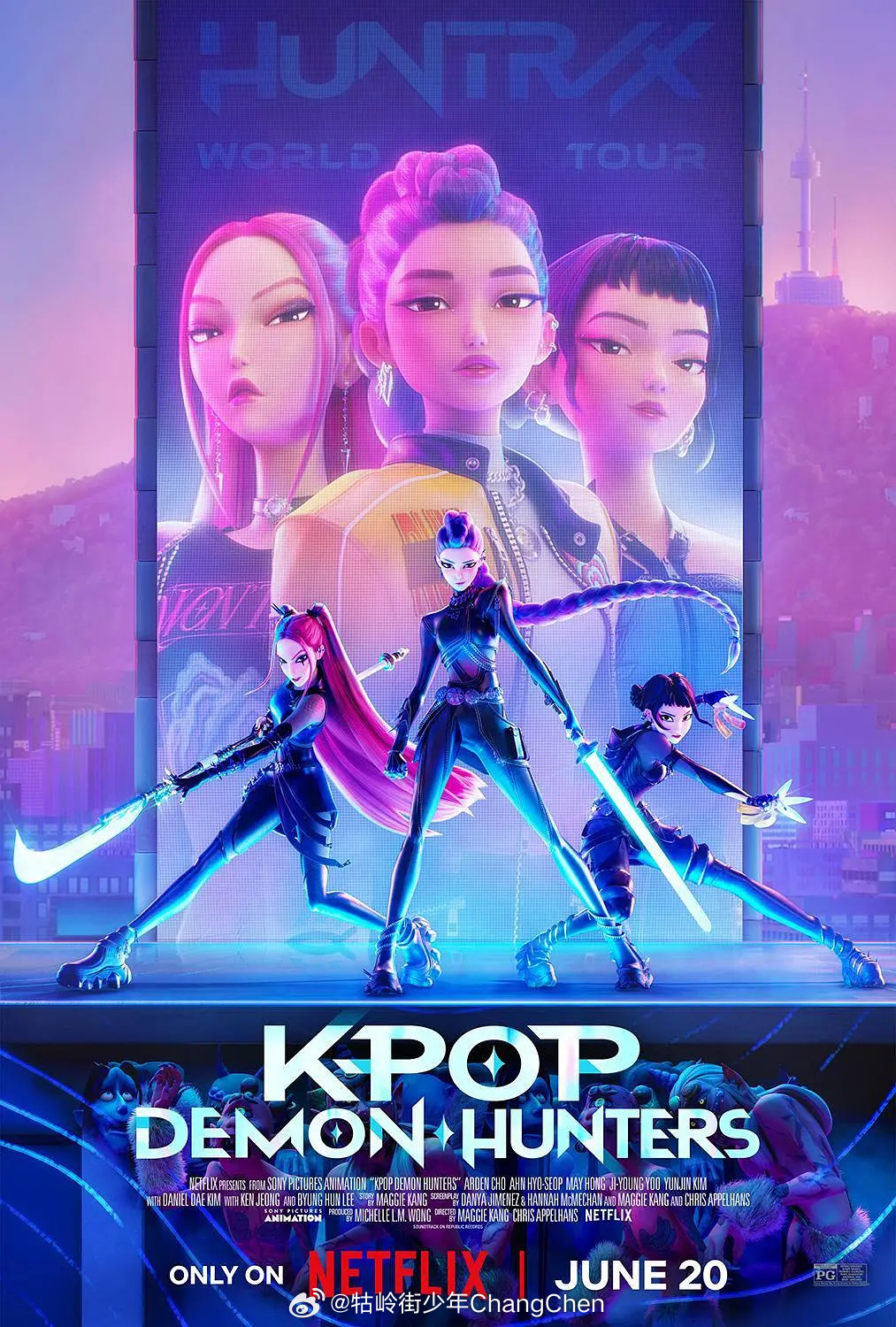 NETFLIX 动画《K-POP：猎魔女团》获得2026奥斯卡两个奖项：最佳原创