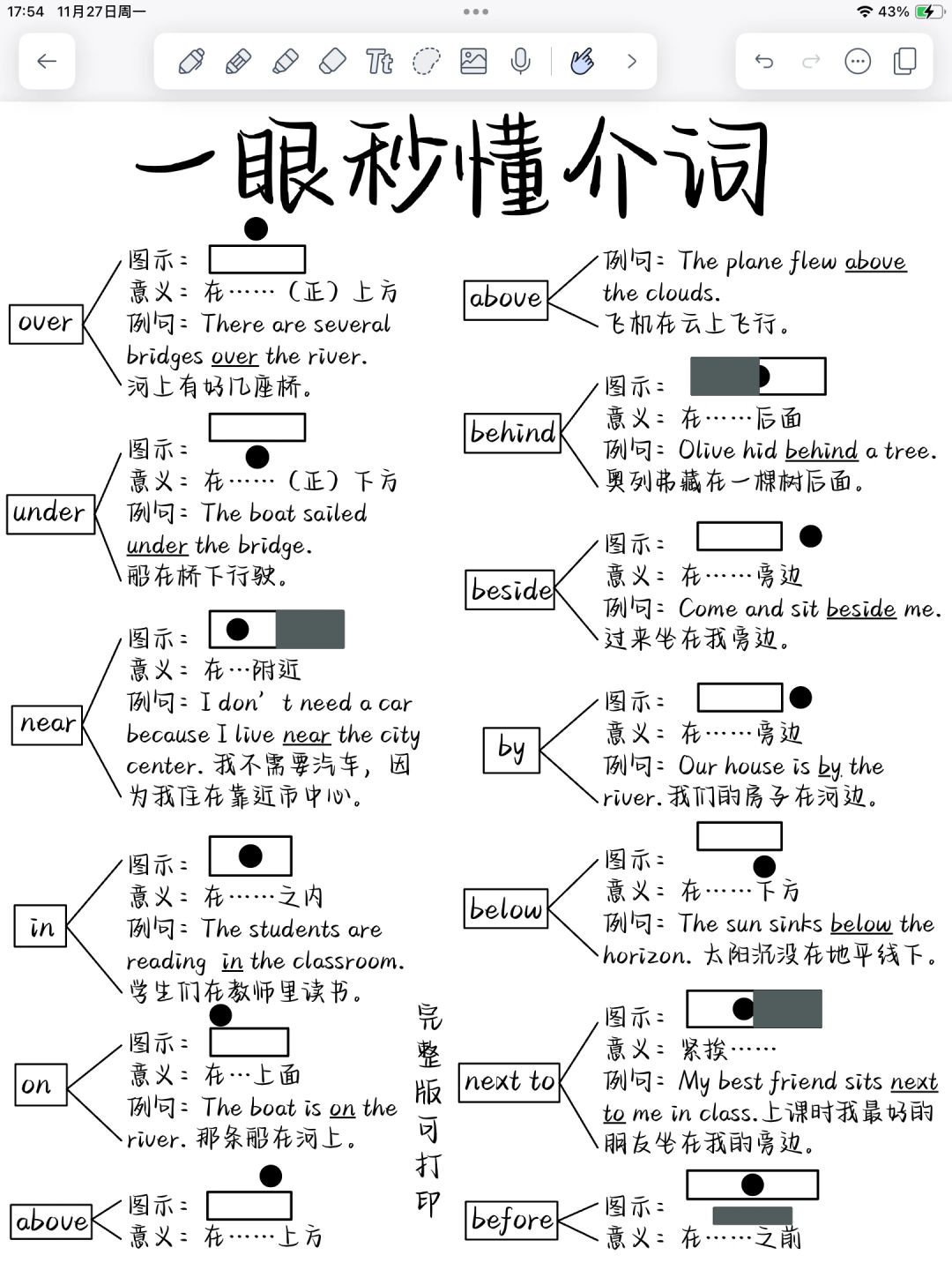 真的牛啊！秒懂英语介词！零基础必备！