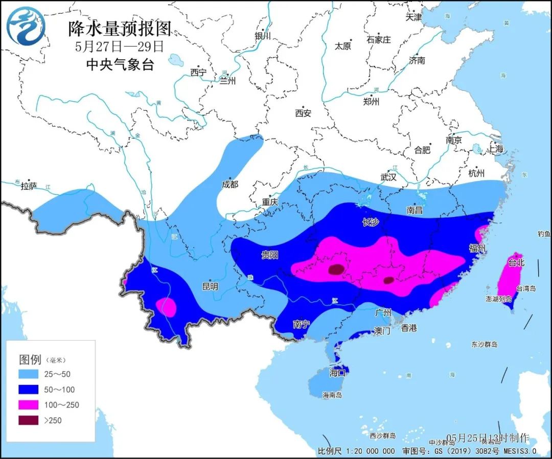 27日至29日今年以来南方最强降雨过程来袭