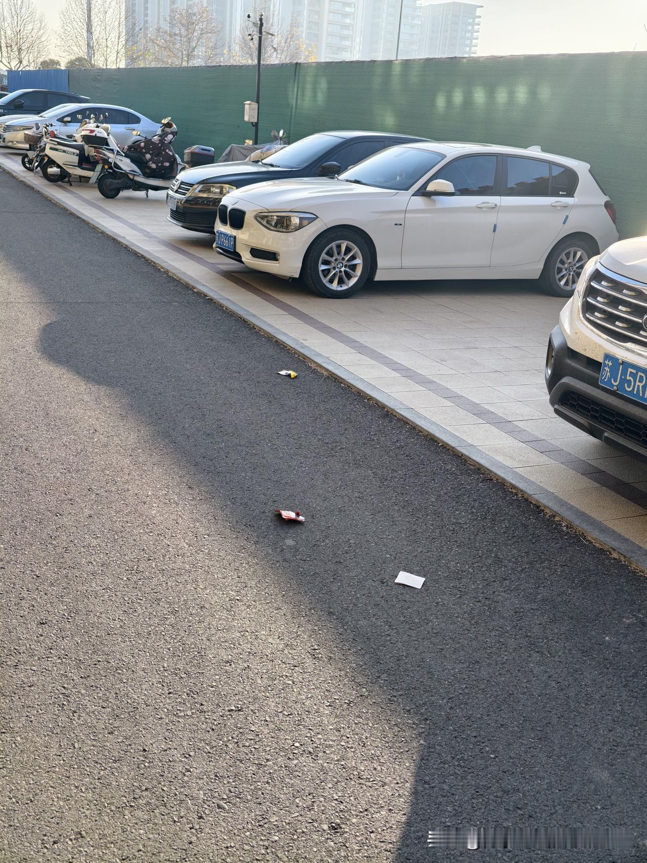 今天是金碧物业走后的第55天。

早晨，下去溜达的时候，又看到了地面上乱扔的食品