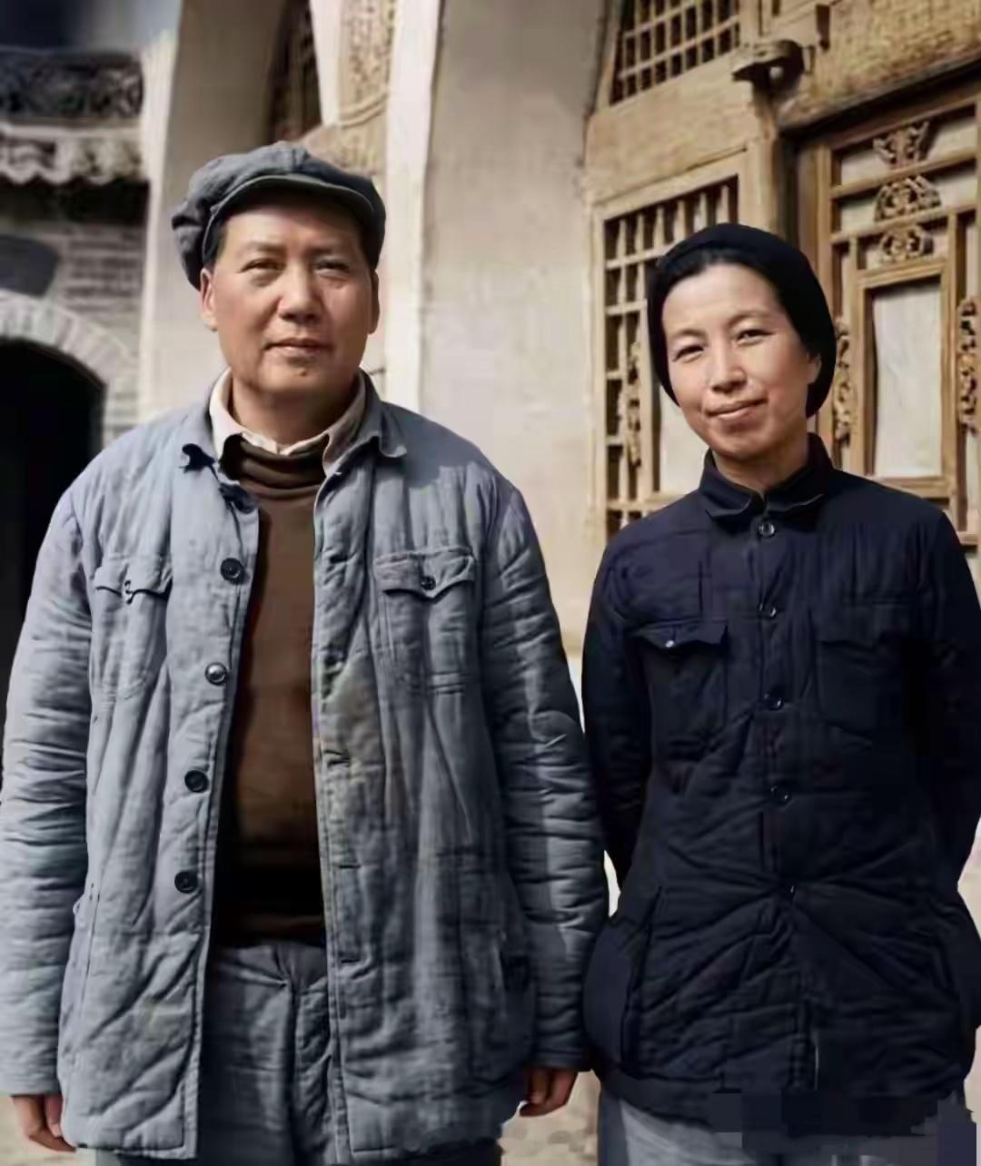 抗战时期，革命伉俪在陕北。