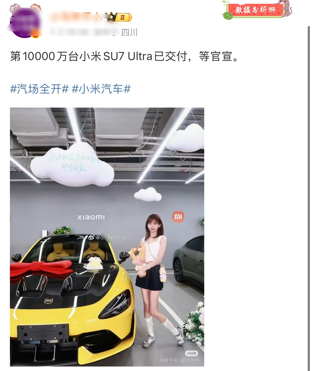 雷总，官宣+躺平吧，哪怕交付的是SU7 Ultra车模，1亿台也是银河系No.1