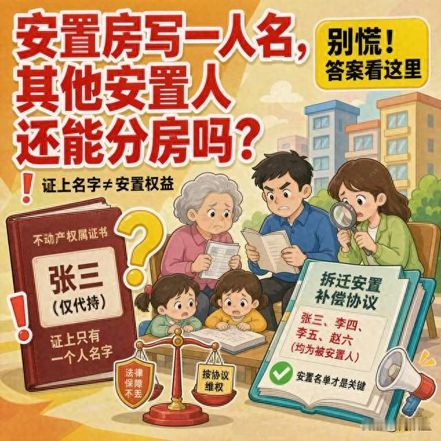 安置房写一人名，其他安置人还能分吗？答案很直白
