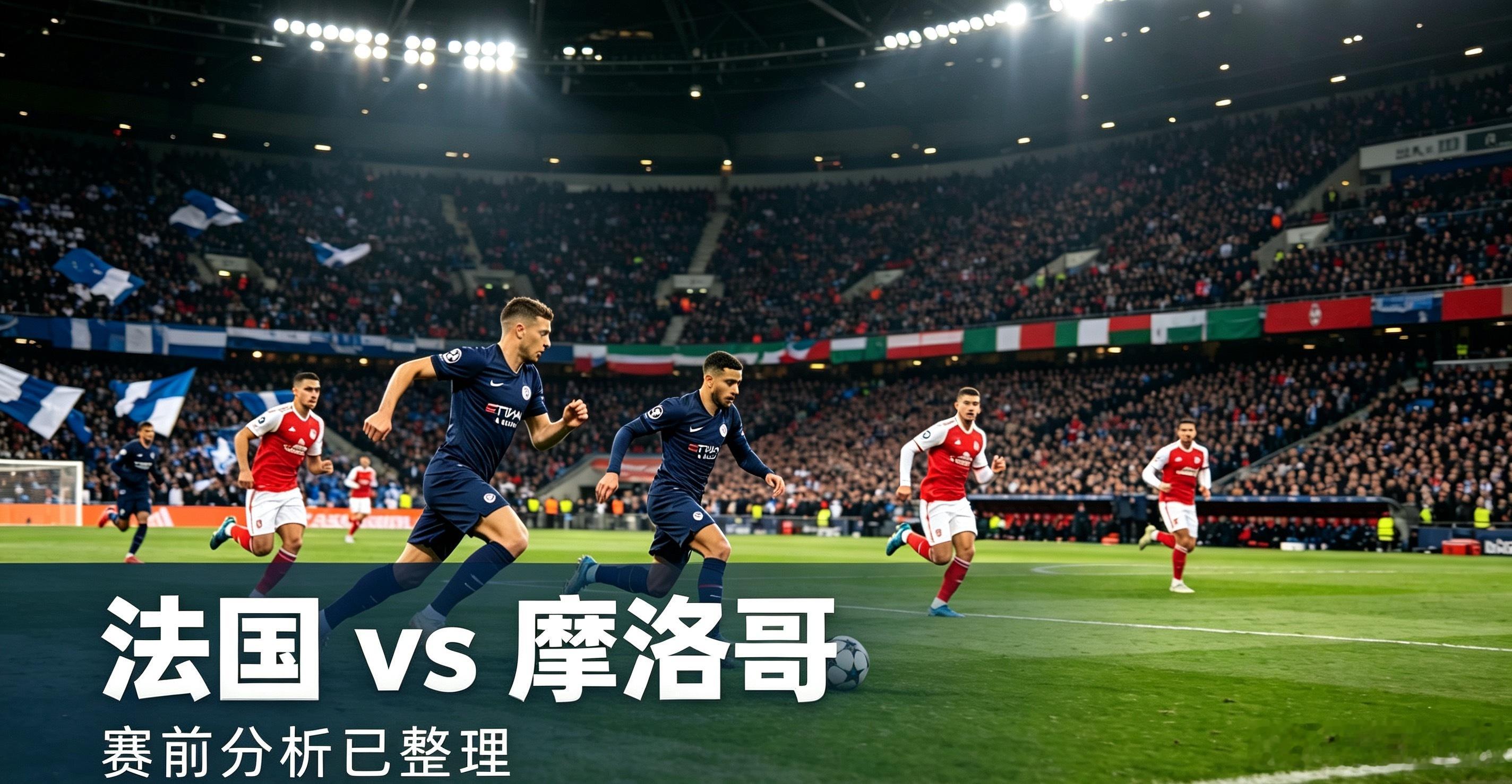 法国 vs 摩洛哥 主队法国，顶级豪门配置，攻防两端均属世界一流，进攻端多点开花