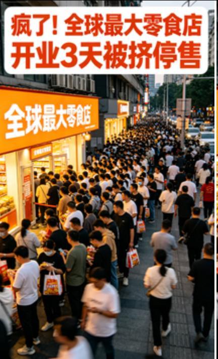 开业3天就关门？这“全球最大零食店”被长沙人挤“瘫痪”了！


5000平米零食