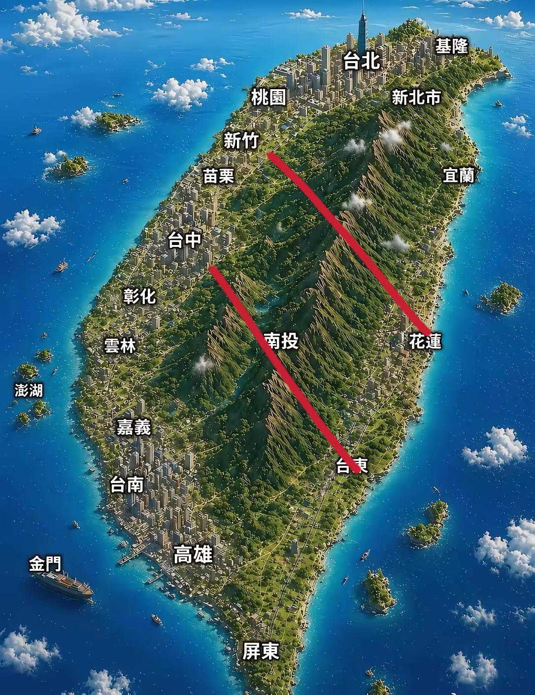 台湾修隧道很难吗？
新竹——华莲、
台中——南投——台东
为什么不修隧道？