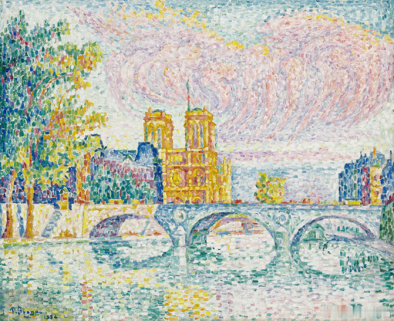 #西洋历史文化鱼缸[超话]# 法国点彩派画家保罗·希涅克（Paul Signac