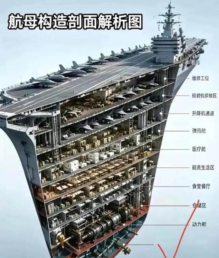 辽宁舰的结构有多牛，你绝对想不到！辽宁舰全长300多米，宽70多米，从龙骨到桅杆