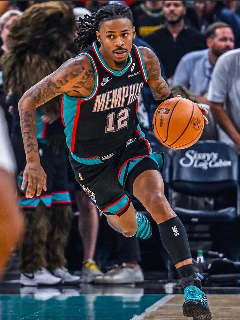 莫兰特今日VS鹈鹕帅照！首秀就爆砍35分，无所不能！这样的Ja我们怎能不爱？我们