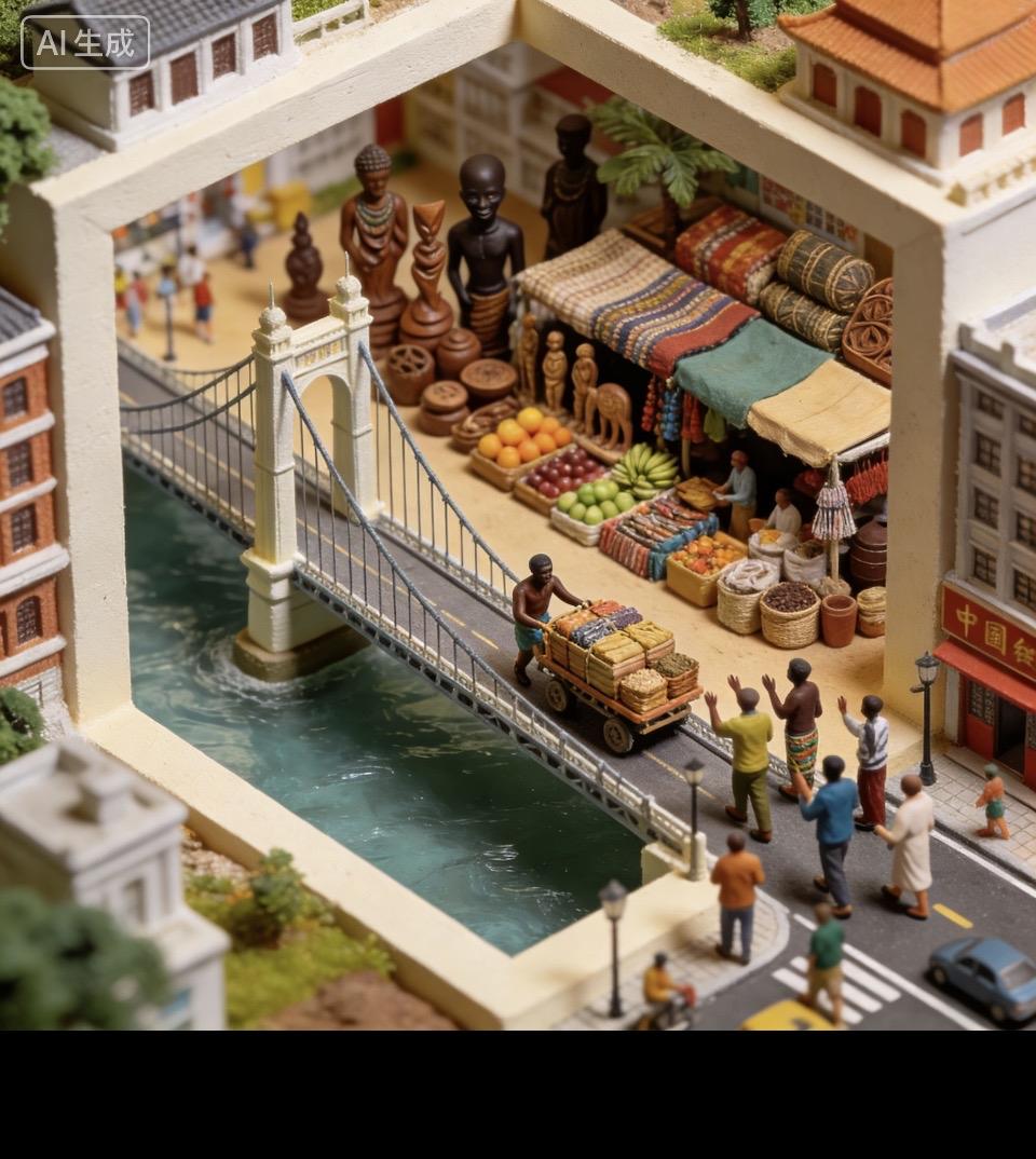 迷你世界里的繁忙市场，热闹非凡！🎁🍉🌴