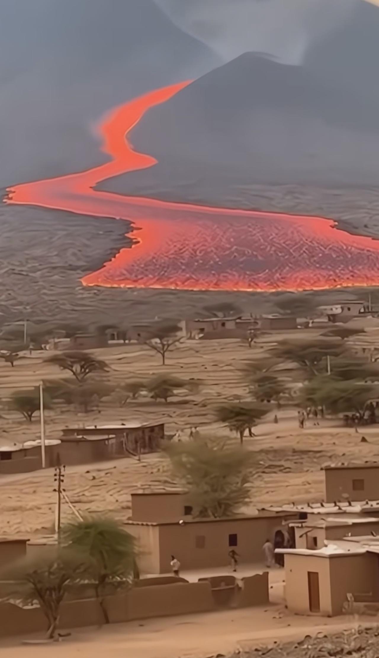 埃塞俄比亚火山爆发 ！
还好是白天喷发，要是晚上可咋办？
假的真的，岩浆流的没这