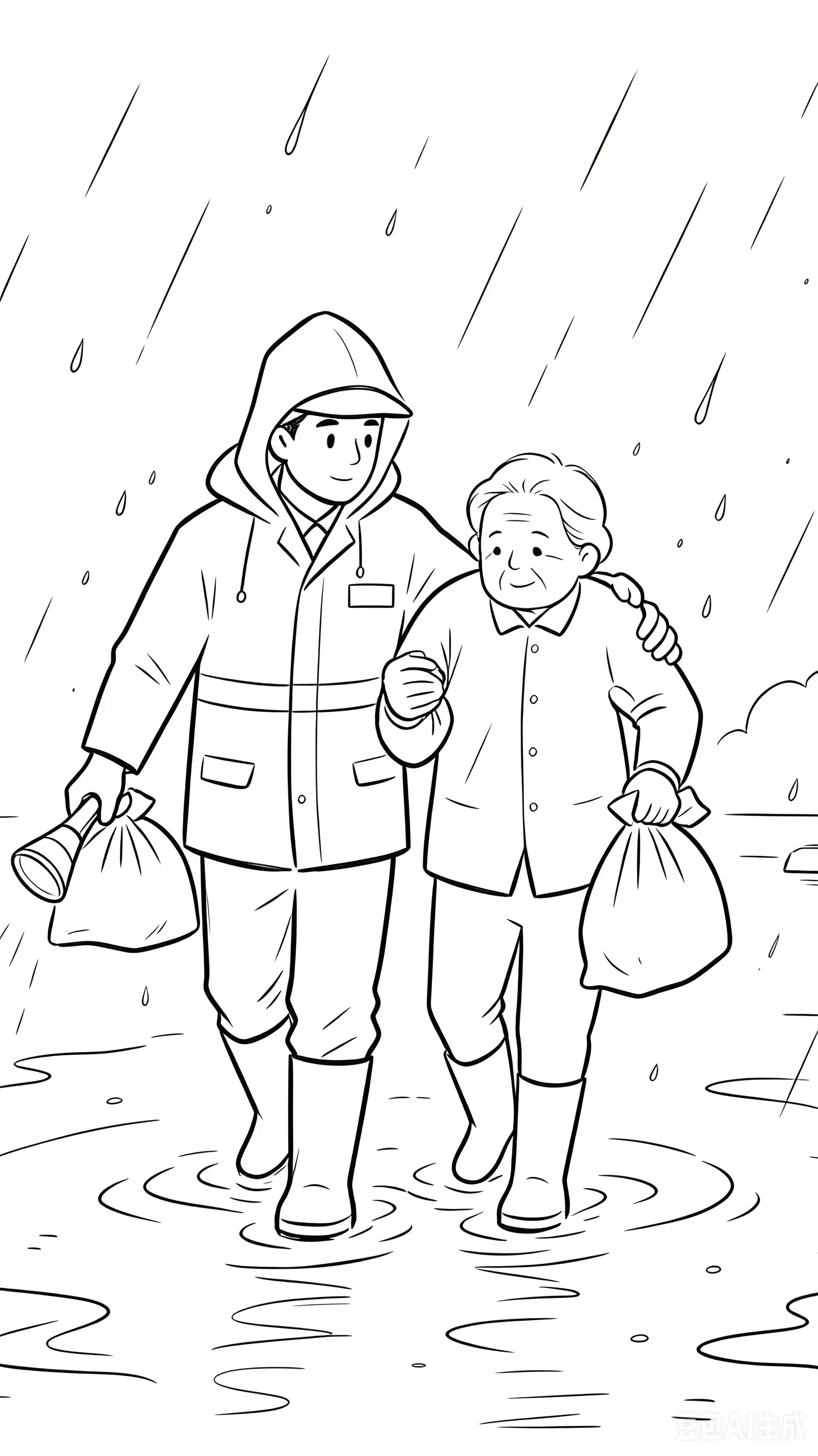 “广西洪涝灾害致…”有感。暴雨刷屏，总有人逆流守护万家。 各地防汛人员...