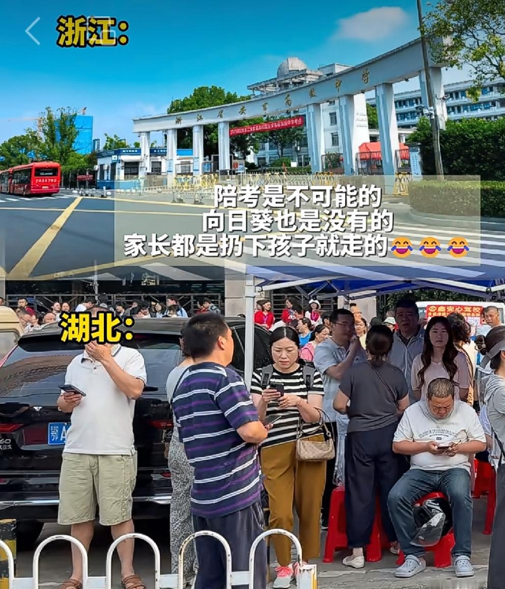 陪考（顺口一溜）
网上搜图有感——

浙江爸妈，说走就走，
不陪不候，啥也没有。