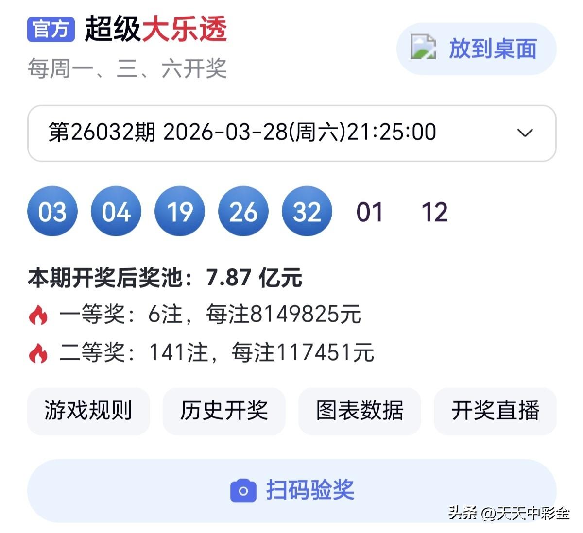 随手拍张照路漫漫其修远兮，吾将上下而求索。分享大乐透第26032期开奖号码比对大
