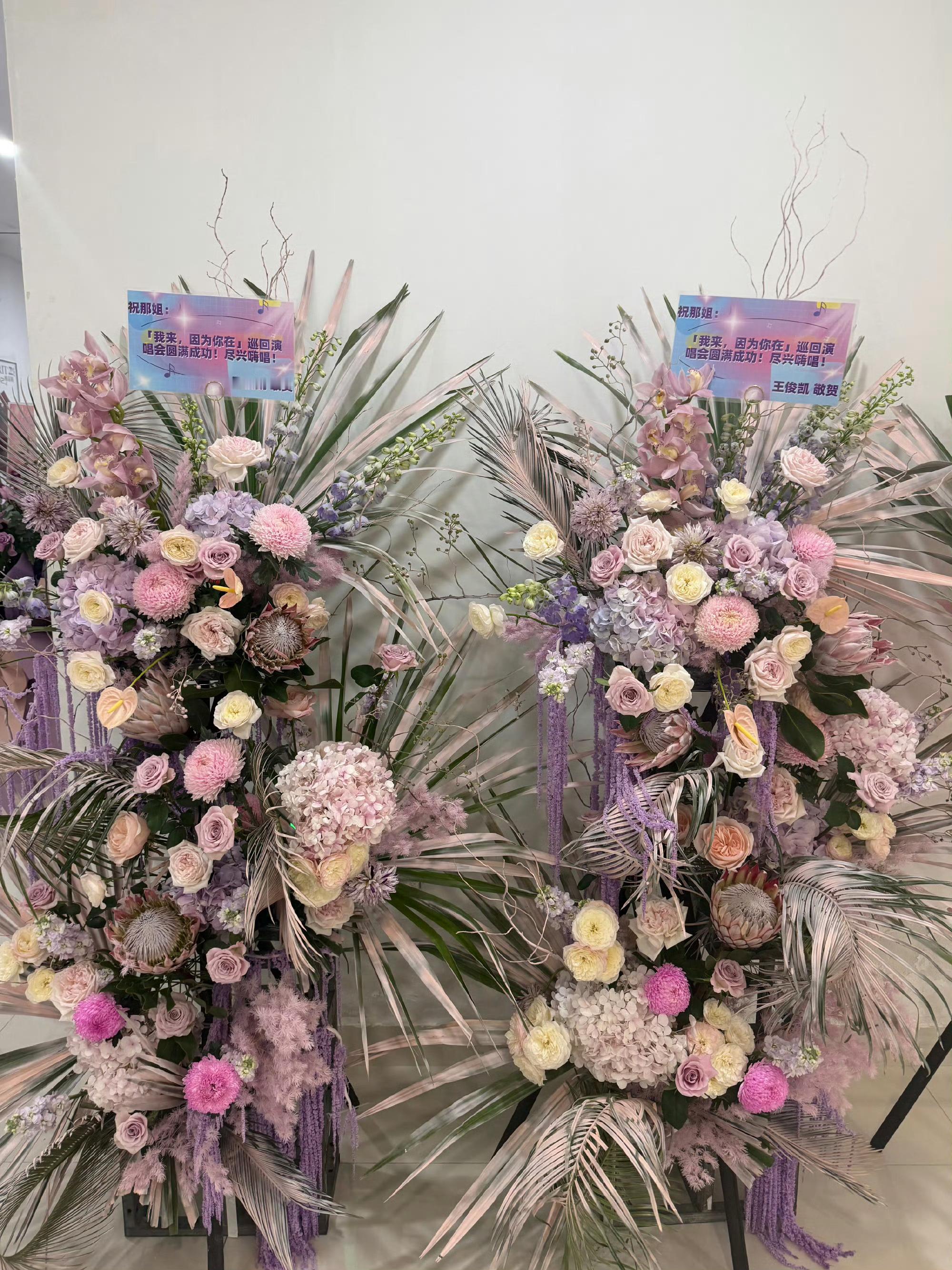 那英王俊凯友谊王俊凯那英友谊今天那英南京演唱会，王俊凯送了花篮💐祝两位友谊长存