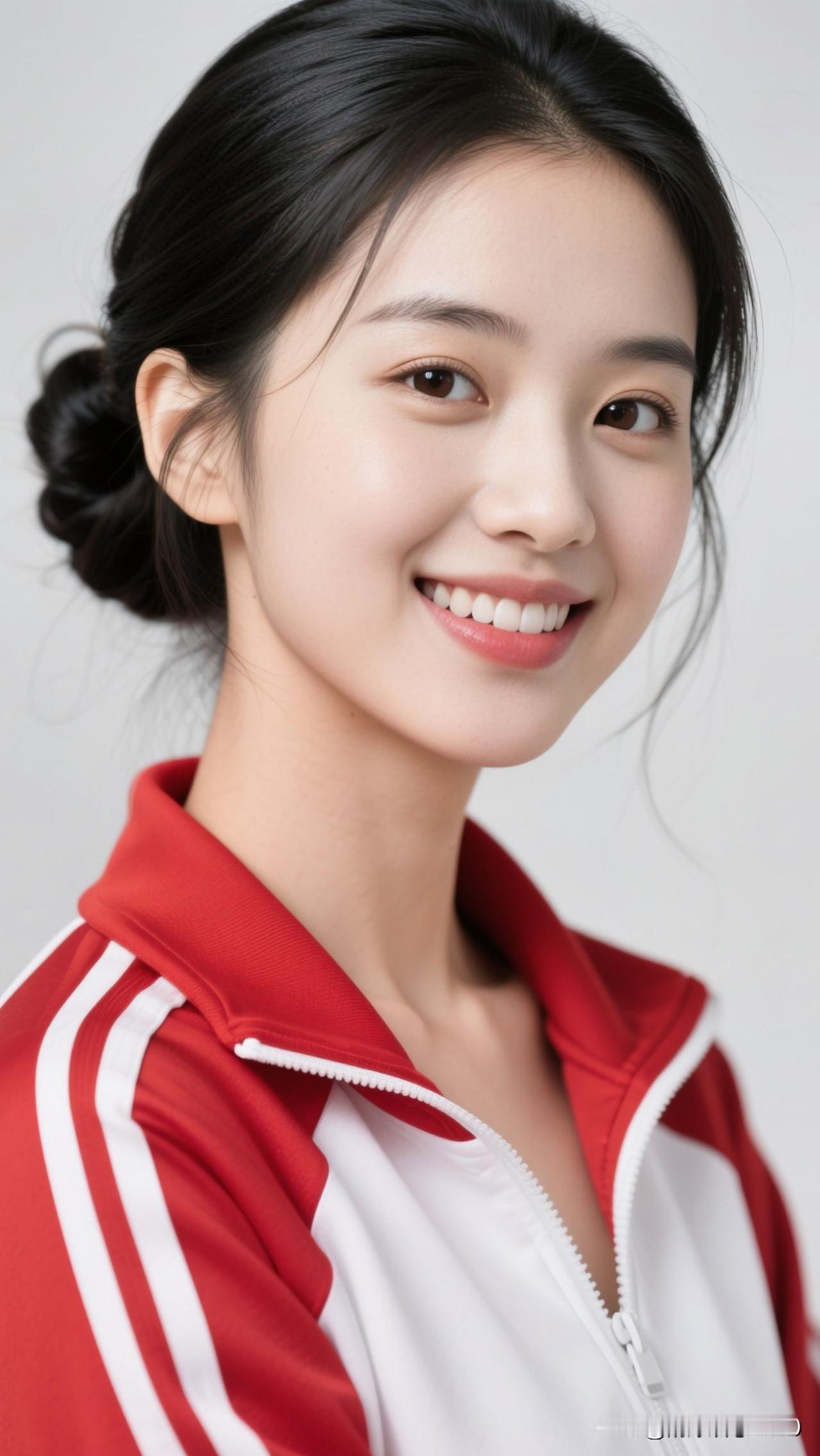 把热烈的红、纯净的白缝进衣褶，她一笑，整个夏天的明媚都落进了眼眸里。红衣女孩匠仁