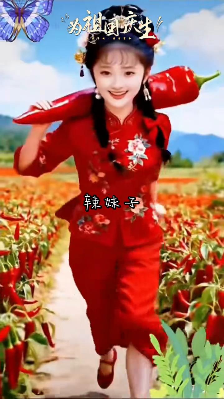 为祖国庆生。
辣妹子。