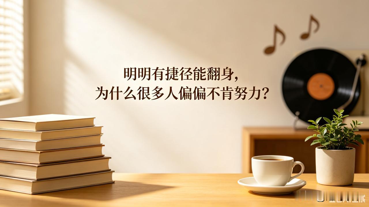 明明有捷径能翻身，为什么很多人偏偏不肯努力？

我身边有一位同事，他经常抱怨自己