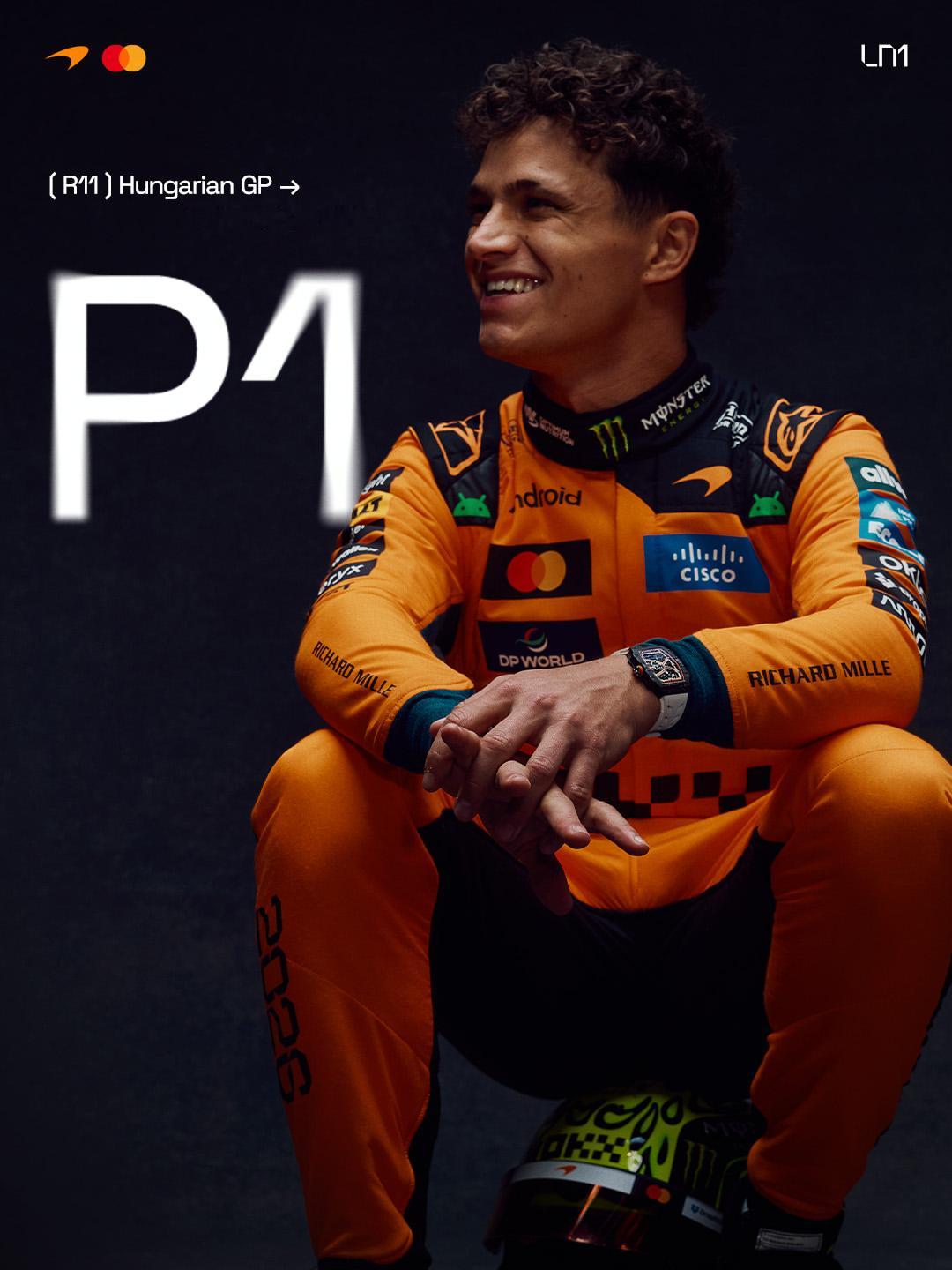 恭喜诺里斯在布达佩斯拿到杆位！✨McLaren｜2026F1匈牙利大奖赛 🇭?