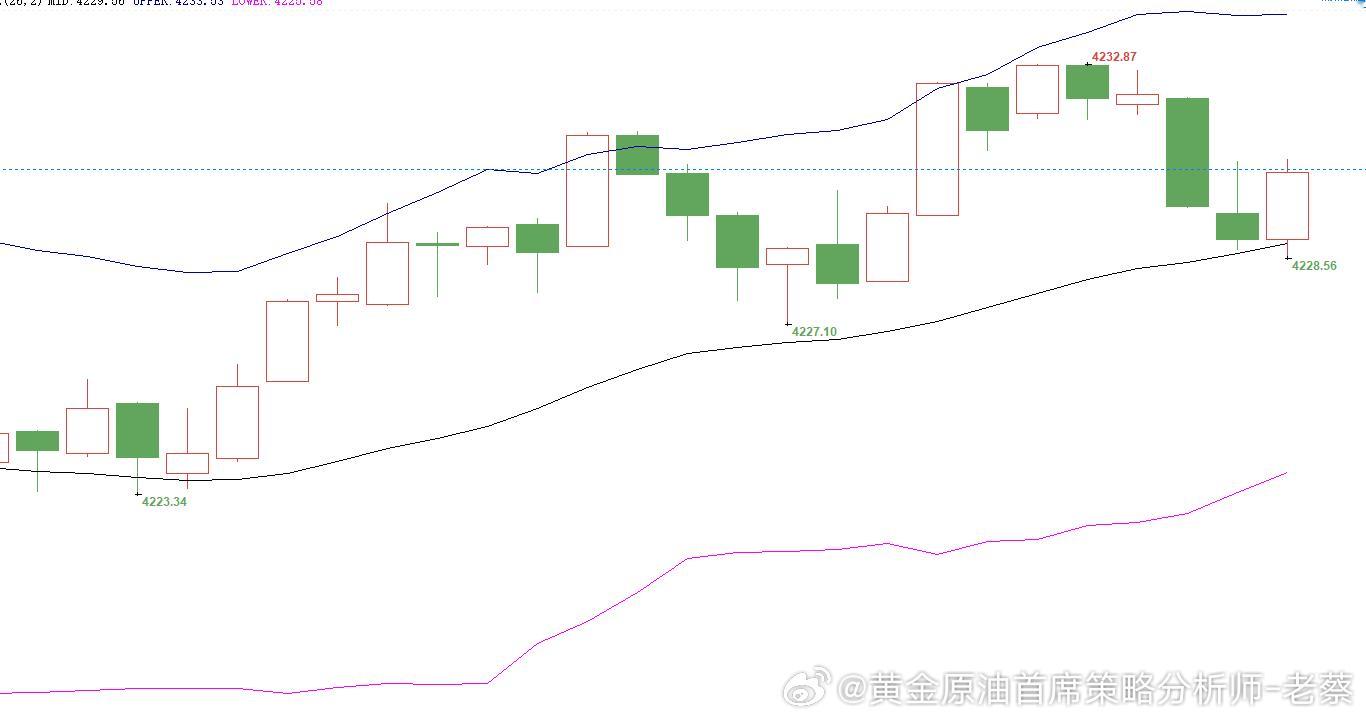 黄金参考4228-4225分批多一次，损6美金，目标4252黄金金价