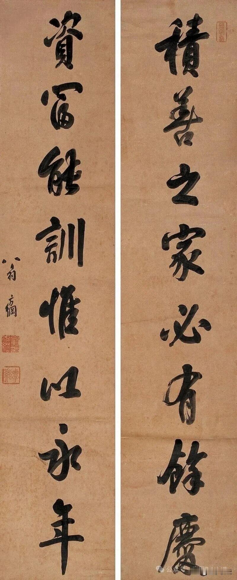 翁方纲这幅行书联，才是馆阁体大师的“破局”之作！
 
谁说文坛“考据宗师”翁方纲