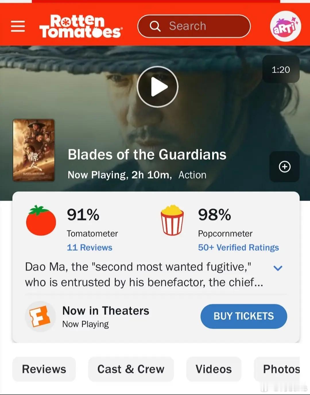 电影《镖人》海外口碑解禁，烂番茄新鲜度91% 