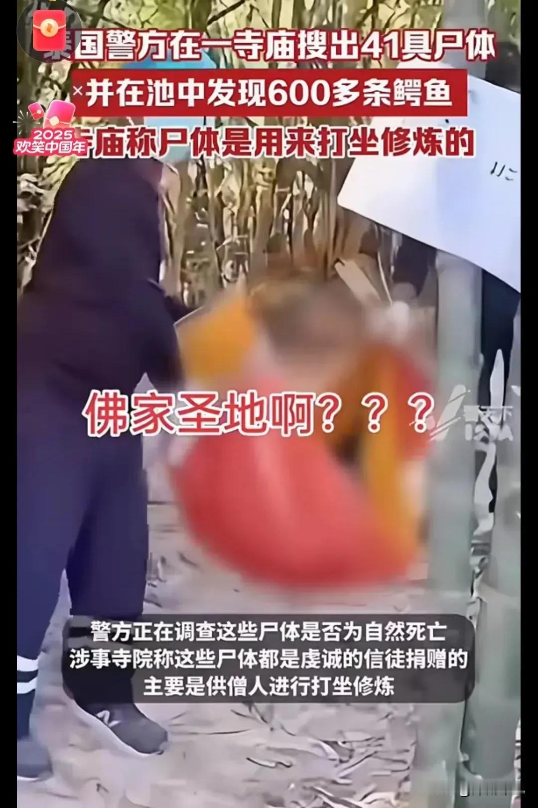 细思极恐！泰国又传出惊人消息，一寺庙内搜出41具尸体，并在池中发现600多条鳄鱼